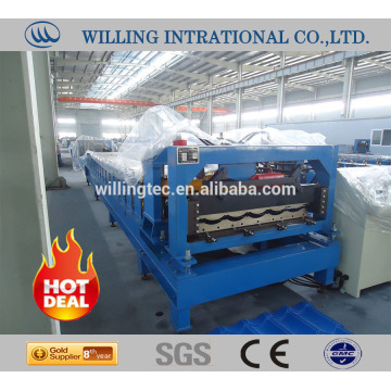 2016 Top quality glazed metal roof tile roll forming machine